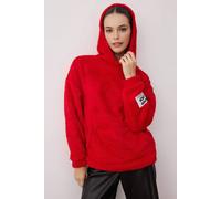 WOVCOR Women's Hooded Borg Knit Sweatshirt with Front Pocket in Red | Size: Small WOVCOR Red S