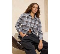 WOVCOR Women's Loose Fit Argyle Print Button-Front Shirt | Size: 12 WOVCOR Multicolor 12