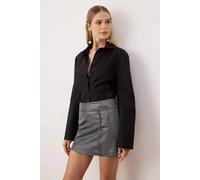 WOVCOR Women's Metallic Glitter Mini Skirt with Belt Detail | Size: 8 WOVCOR Multicolor 8