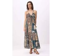 WOVCOR Women's Mixed Paisley Print Strappy Maxi Dress with Tie Detail | Size: Small WOVCOR Multicolor S