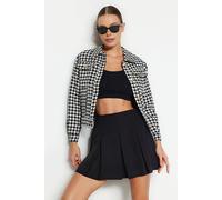 WOVCOR Women's Pleated Woven Mini Skirt in Black | Size: 10 WOVCOR Black 10