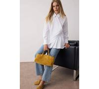 WOVCOR Women's Pleated Wrap-Style Long Sleeve Woven Shirt in White | Size: 8 WOVCOR White 8