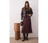 WOVCOR Women's Polka Dot Pleated Chiffon Midi Skirt | Size: 12 WOVCOR Multicolor 12