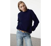 WOVCOR Women's Ribbed Soft Textured Knit Sweater in Navy | Size: Small WOVCOR Navy S