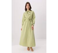 WOVCOR Women's Shawl Neck Concealed Button Maxi Dress in Khaki | Size: Medium WOVCOR Khaki M