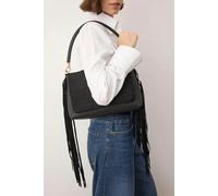 WOVCOR Women's Shoulder and Handbag with Tassel Detail - Black - One Size
