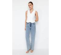 WOVCOR Women's Tailored Cropped Button Front Waistcoat in White | Size: 4 WOVCOR White 4