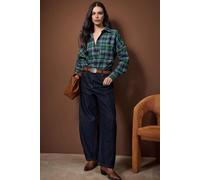 WOVCOR Women's Tartan Check Collared Long Sleeve Brushed Flannel Shirt | Size: 8 WOVCOR Multicolor 8