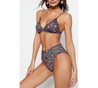 WOVCOR Women's Triangle Bikini Set with Adjustable Straps & High Waist Bottom | Size: 6 WOVCOR Multicolor 6