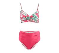 WOVCOR Women's Tropical Print Draped High Waisted Bikini Set | Size: 6 WOVCOR Multicolor 6