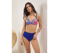 WOVCOR Women's Tropical Print Underwired Bikini Set with High Waist | Size: 6 WOVCOR Multicolor 6