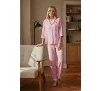 WOVCOR Women's Viscose Woven Sleepwear 2-Piece Pajama Set in Pink | Size: 6 WOVCOR Pink 6