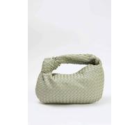 Wovcor Women's Woven Knotted Handle Mini Grab Bag In Pale Green Pale Green