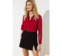 Wovcor Woven Shirt With Transparent Sleeves In Red Red