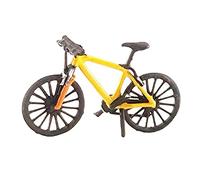 WOVEBIUS 1:64 Mini Bicycle Scene Model Mountain Bike Diorama S Scale Yellow