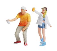 WOVEBIUS 1/87 Diorama Graffiti Figure Characters Resin People Train Layout white yellow