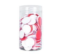 WOVEBIUS 100x Counting Discs Markers Learning Counters Discs for Game Home Red White,25mm