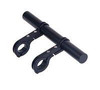 WOVEBIUS Bike Handlebar Extender Bicycle Handle Bar Extension Mount Lamp Phone Bracket Holder 20cm Black Aluminium Alloy Tube