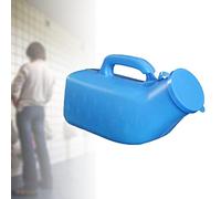 WOVEBIUS Male Urinal with Handle & Lid 1200ml Bedpan for Travelers Disabled Seniors,Blue