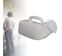 WOVEBIUS Male Urinal with Handle & Lid 1200ml Bedpan for Travelers Disabled Seniors,White