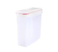 WOVEBIUS Plastic Cereal Storage Container 4L Buckle Airtight Dry Food Dispenser Snacks Fresh Keeping Box,Pink