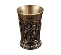 WOVEBIUS Shot Glass Vintage Egyptian Drinkware for Drinkware Accessories Cocktail Bronze Sun god,4.2x6.2cm