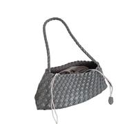 Woven Bags Women PU Hand-Woven Women's Bag, Vegetable Basket Sailboat Beach | PU Hand-Woven Women's Bag, Vegetable Basket Sailboat Bucket Bag, Casual Vacation Handbag Shoulder Bag