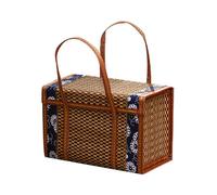 Woven Bamboo Products Camping Portable Storage Box Hand-Woven Basket Special Outdoor Picnic M