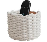 Woven Basket - 20x18cm Cotton Rope Storage Basket | Woven Storage Baskets | Home Box Clothes Organizer For Daily Fruit Key Shower Bathroom Laundry Dorm Nursery Pantry Living Room Desk Shelves