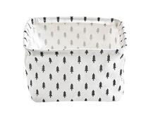 Woven Basket 2pcs Small Foldable Canvas Storage Basket with Handle Cotton and Linen Desktop Box Fresh Waterproof(10)