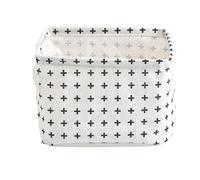 Woven Basket 2pcs Small Foldable Canvas Storage Basket with Handle Cotton and Linen Desktop Box Fresh Waterproof(13)