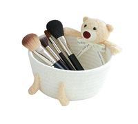 Woven Basket | Cotton Rope Space Saving Bin - Decorative Basket Funny Decor,for Kids Toy Snack Tool Home Decor Bedroom Living Room Laundry Nursery Shelf Desk