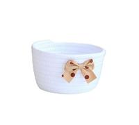 Woven Basket Storage Baskets Desktop Cotton Rope Weaving Sundries Toy Dirty Clothes Household Cases Organizer Boxes(C,1pcs S)