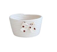 Woven Basket Storage Baskets Desktop Cotton Rope Weaving Sundries Toy Dirty Clothes Household Cases Organizer Boxes(A,1pcs S)