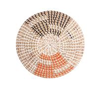 Woven Basket Wall Decor,4 x 30cm/1.6 x 11.8in Boho Handmade Round Seagrass Basket Wall Decorations,Woven Bowls Trays for Home Kitchen Living Room Bedroom