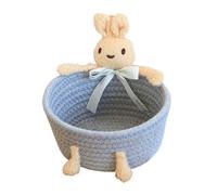 Woven Baskets for Storage | Space Saving Empty Cute - Funny Woven Basket Storage Organizer,for Kids Toy Book Home Decor Bedroom Living Room Bathroom Laundry Nursery Playroom Shelf Desk