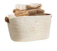 Woven Baskets for Storage | Storage Baskets for Organizing | Closet Organizer Bins with Handles for Home Beach Toys Bookshelf Laundry Shower Clothes Living Room Nursery Towels