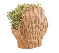 Woven Baskets Shell Design - 2.6 inches Set of Toy Storage Baskets for Organizing, Aesthetic Decorative Organizers for Blankets, Books, Nursery, Bathroom, Dorm, Bedroom,Home Use