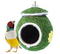 Woven Bird Nest | Handwoven Natural Shell Simulation Bird House | Bite Resistant Breeding Place & Bird Nest for Budgies, Parakeets, Cockatiels, Love Birds, Finches