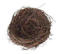 Woven Bird Nest House - Handmade Hanging Shelter, Flat Base Resting Bed, Decorative Garden Habitat Accessory, Animal Retreat | Comfortable Backyard Cage Ornament For Small Birds Pets Outdoor Use