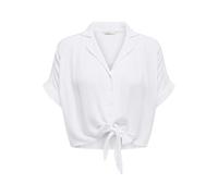 ONLY Bestseller A/S Women's Onlpaula Life S/S Tie Shirt WVN Noos T, White, XS