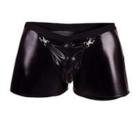 Woven Boxers for Men Sexy Pouch Underpants for Mens Comfortable and Breathable Underwear Bulge Enhancing Underwear for Halloween Carnival Party Black