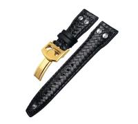 Woven Calfskin Leather Rivet Watchband Compatible With IWC | Woven Calfskin Leather With Rivet Detailing, Vintage Pilot Style, Compatible With IWC