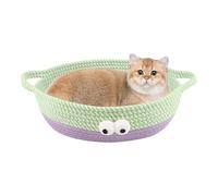 Woven Cat Bed Basket, Woven Cat Bed for House Cats, Washable Nest Beds for Small Dogs, Washable Nest Beds for Small Dogs, Cat Hammocks, Handwoven Basket, Round Sleep