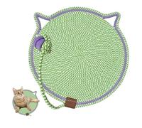 Woven Cat Pad, Four Seasons Universal Dogs Sleeping Scratching Mat, Scratching Small Dogs For Indoor Cats, Mat Cotton Rope Cats (Green,50 * 50cm)