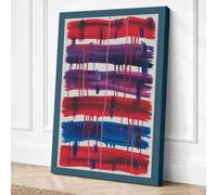 Woven Colour Lines Geometric Canvas Wall Art Print 36x24 Inch