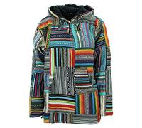 Woven Cotton Baja Hoodie Jumper - Patch Non-Brush - XL