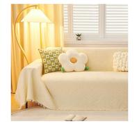 Woven Cotton Linen Sofa Cover All Seasons Universal, Non-Slip Couch Seat Pad, Solid Color Home Decor Towel(Style 5,90 * 150cm)