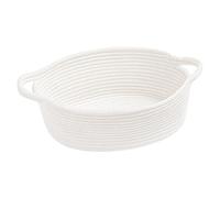 Woven Cotton Rope Basket, Baby Toy Basket, Woven Baskets, Small Woven Storage Basket with Handle, Small Baskets for Gifts, Toy Storage, Stylish Home Decor for Living Room, Bedroom（White）