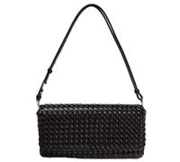 Woven Crescent Hobo Bags Women Trendy PU Leather Underarm Shoulder Bag Cute Crossbody Purse Top-Handle Tote Handbag 2025, Black, One Size